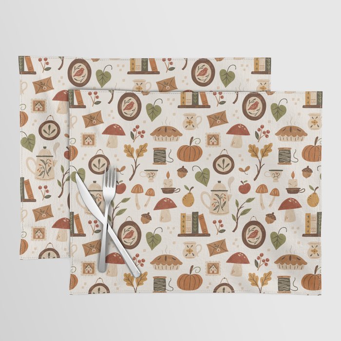 Cozy Vintage Autumn Placemat Gallery Image 1