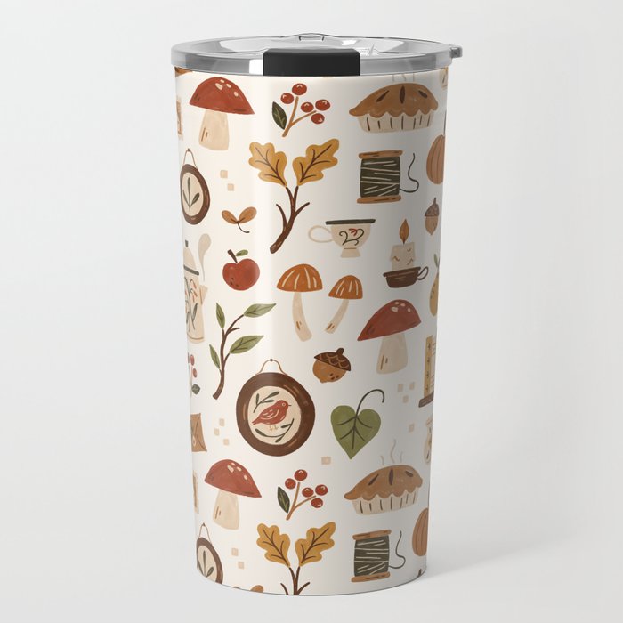 Cozy Vintage Autumn Travel Mug Gallery Image 1
