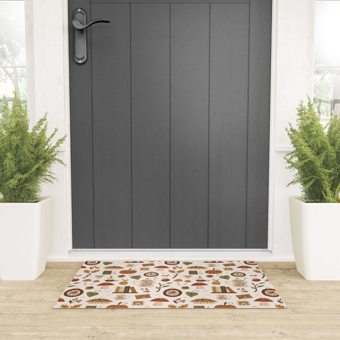 Cozy Vintage Autumn Welcome Mat Gallery Image 3
