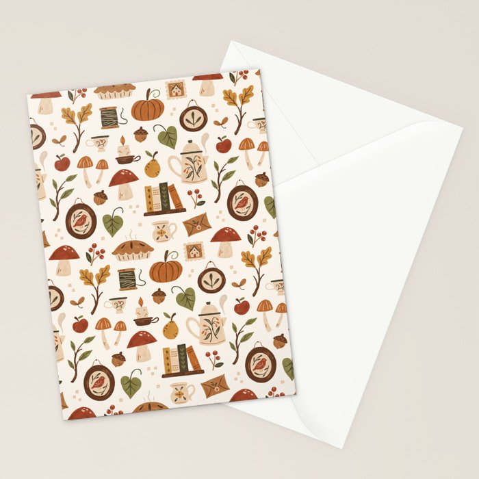 Cozy Vintage Autumn Stationery Card Gallery Image 2