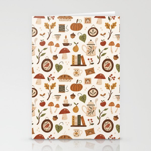 Cozy Vintage Autumn Stationery Card Gallery Image 1