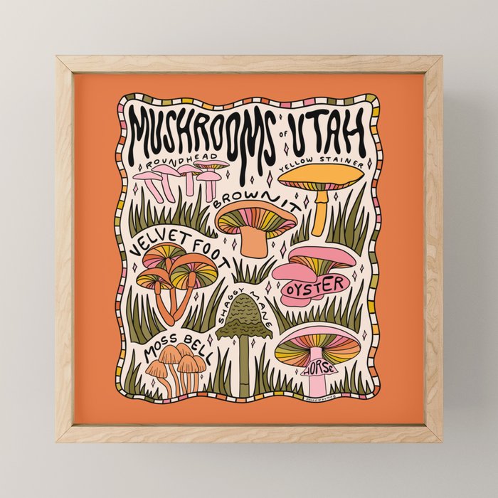 Mushrooms of Utah Mini Art Print Gallery Image 1