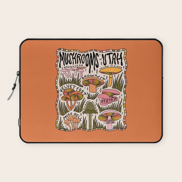Mushrooms of Utah Laptop Sleeve Gallery Image 1