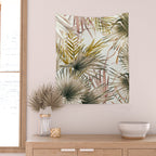 Pink Green leaf II Wall Tapestry Gallery Image 2