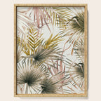 Pink Green leaf II Serving Tray Gallery Image 1