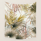 Pink Green leaf II Wall Tapestry Gallery Image 4