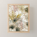 Pink Green leaf II Mini Art Print Gallery Image 1