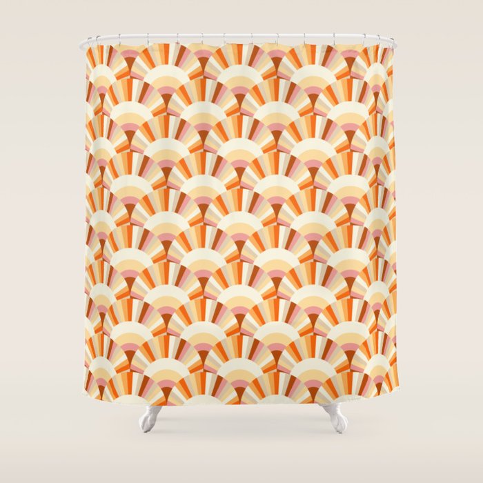 Retro Summer Sunshine Shower Curtain Gallery Image 1
