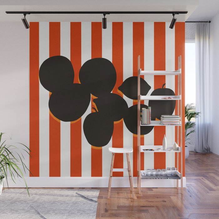 Still life - red stripe Wall Mural Gallery Image 1
