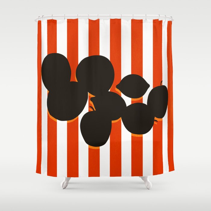 Still life - red stripe Shower Curtain Gallery Image 1