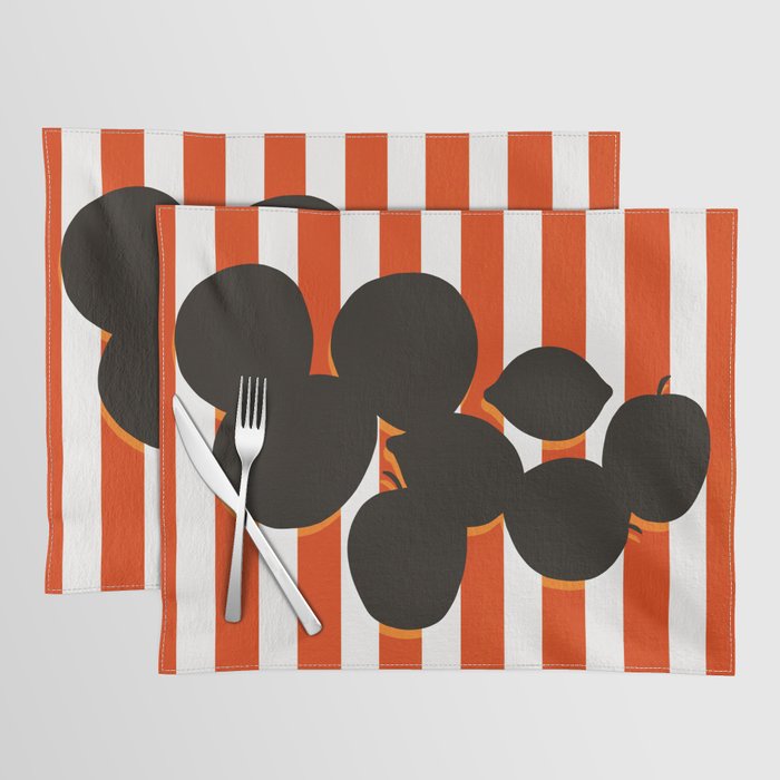 Still life - red stripe Placemat Gallery Image 1