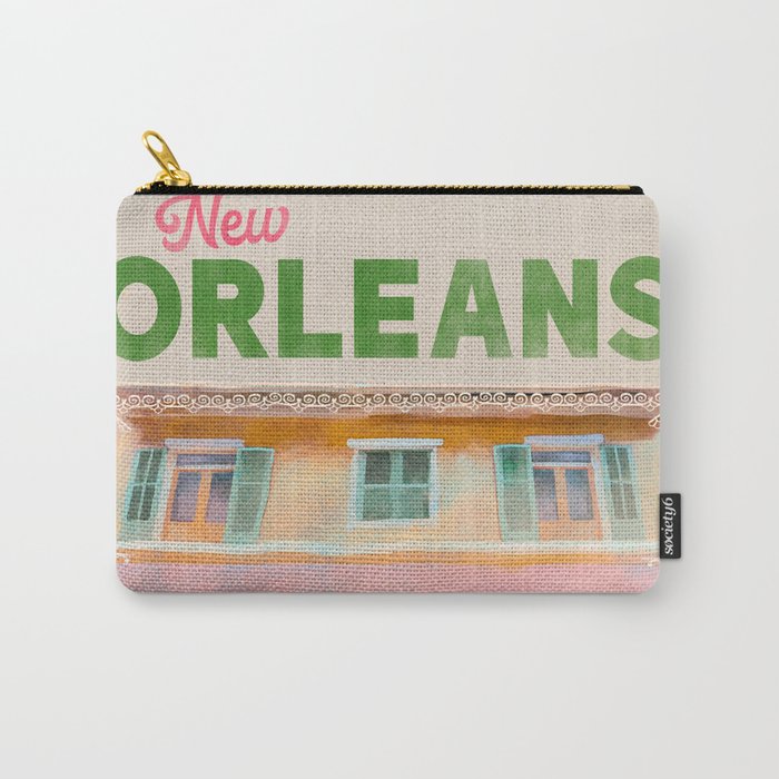 New Orleans French Quarter Art Carry All Pouch Gallery Image 1