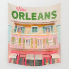 New Orleans French Quarter Art Wall Tapestry Gallery Image 4