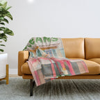 New Orleans French Quarter Art Throw Blanket Gallery Image 1