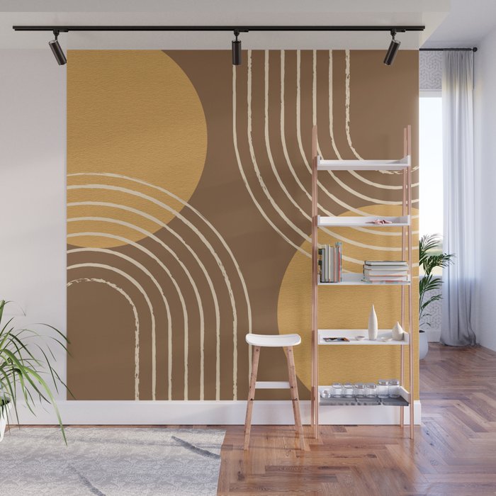 Sun Arch Double - Gold Brown Wall Mural Gallery Image 1