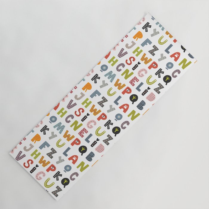 Decorative Alphabet Yoga Mat Gallery Image 1