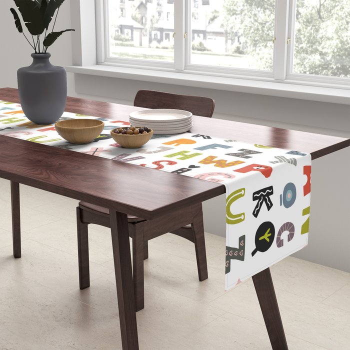 Decorative Alphabet Table Runner Gallery Image 2
