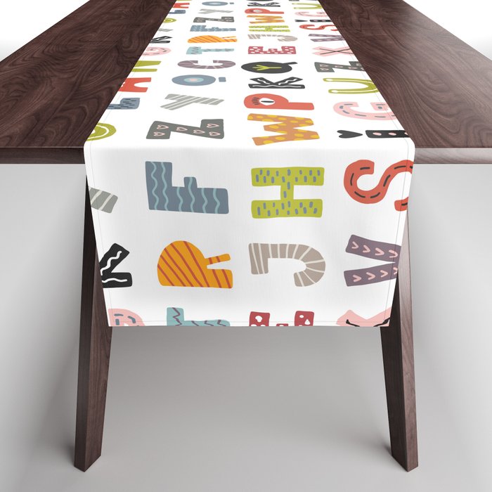 Decorative Alphabet Table Runner Gallery Image 1