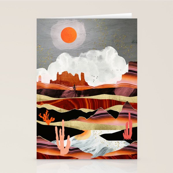 Coral Desert Lake Stationery Card Gallery Image 2
