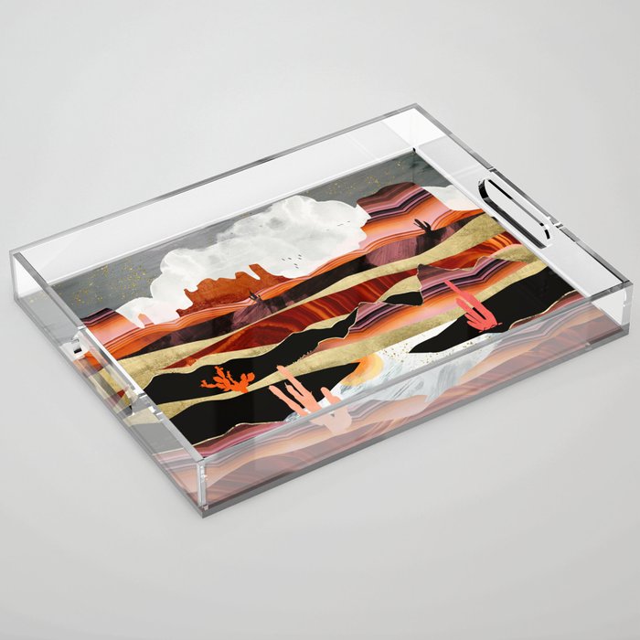 Coral Desert Lake Acrylic Tray Gallery Image 1