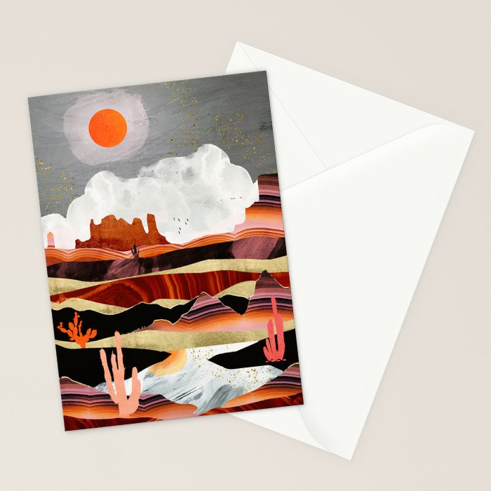 Coral Desert Lake Stationery Card Gallery Image 2