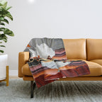 Coral Desert Lake Throw Blanket Gallery Image 1