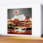 Coral Desert Lake Wall Mural Gallery Image 2