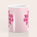 She Believed She Could So She Did in Pink Coffee Mug Gallery Image 4