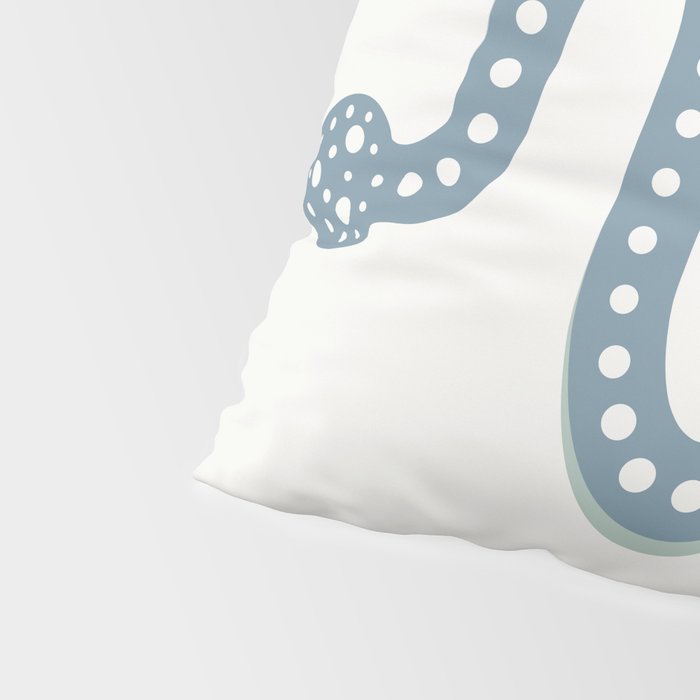 Minimal Snake - Blue Pillow Sham Gallery Image 4