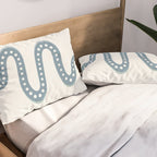 Minimal Snake - Blue Pillow Sham Gallery Image 2