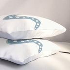 Minimal Snake - Blue Pillow Sham Gallery Image 3