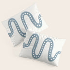 Minimal Snake - Blue Pillow Sham Gallery Image 3