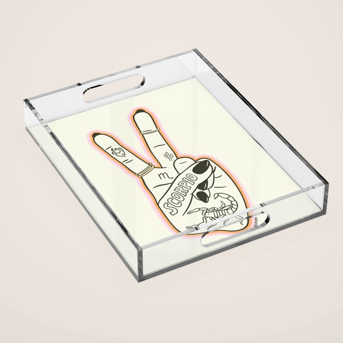 SCORPIO HAND Acrylic Tray Gallery Image 1