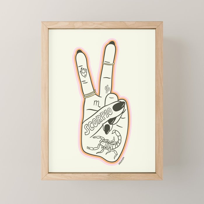 SCORPIO HAND Mini Art Print Gallery Image 1