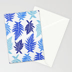 Inked Ferns - Blue Palette Stationery Card Gallery Image 2