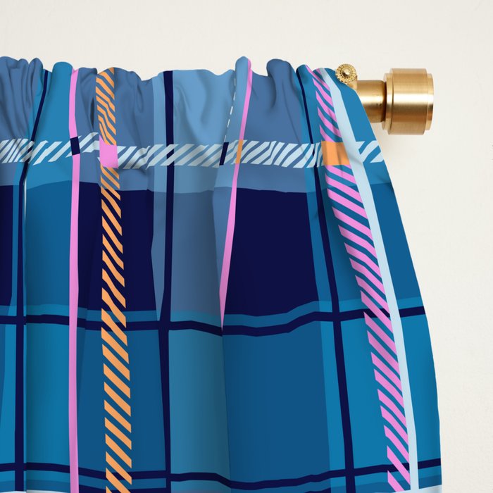 Tartan Motif Style B Window Curtain Gallery Image 2