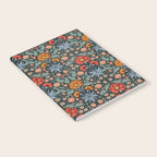 Victorian Carnation in Moody Red and Blue Notebook Gallery Image 2