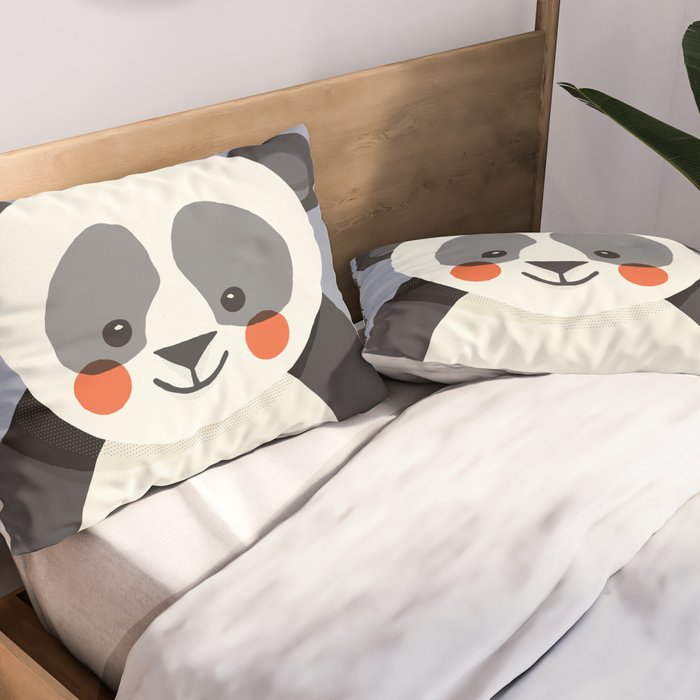 Giant Panda, Animal Portrait Pillow Sham Gallery Image 2