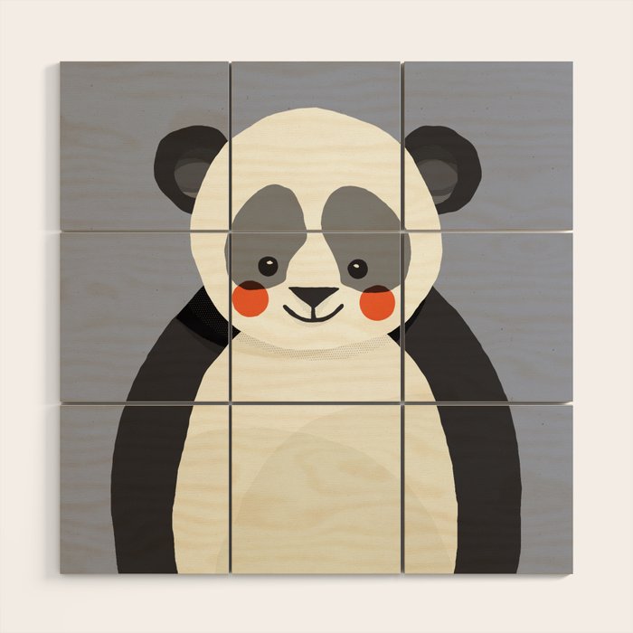 Giant Panda, Animal Portrait Wood Wall Art Gallery Image 1