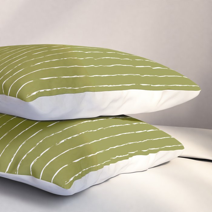 Lines II (Matcha Green) Pillow Sham Gallery Image 3
