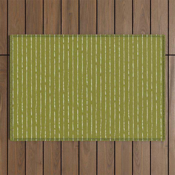 Lines II (Matcha Green) Outdoor Rug Gallery Image 1