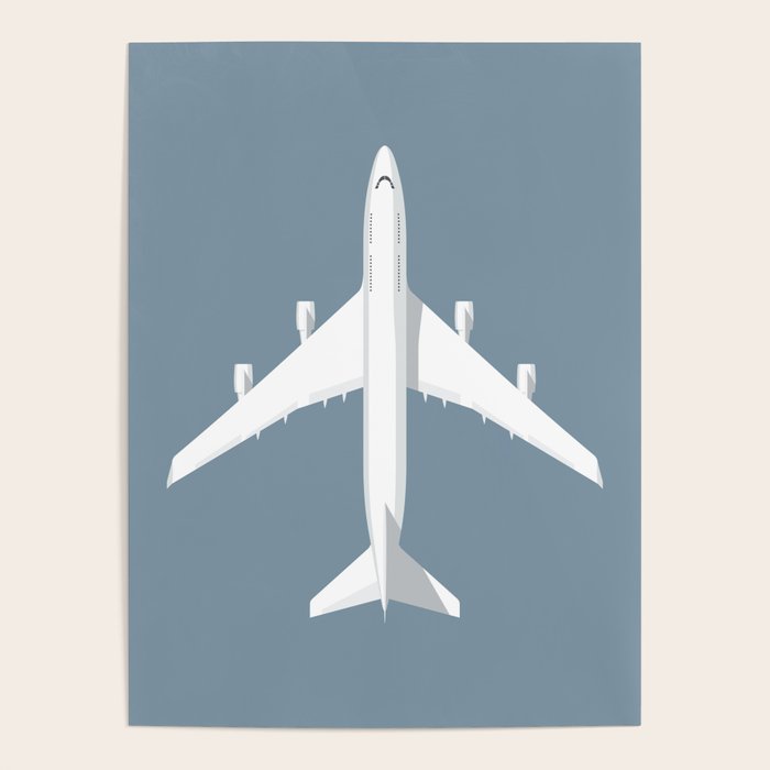 747-400 Jumbo Jet Airliner Aircraft - Slate Poster Gallery Image 4