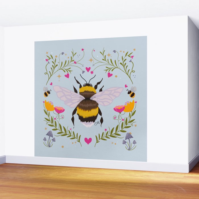 Bumblebee Garden Wall Mural Gallery Image 2