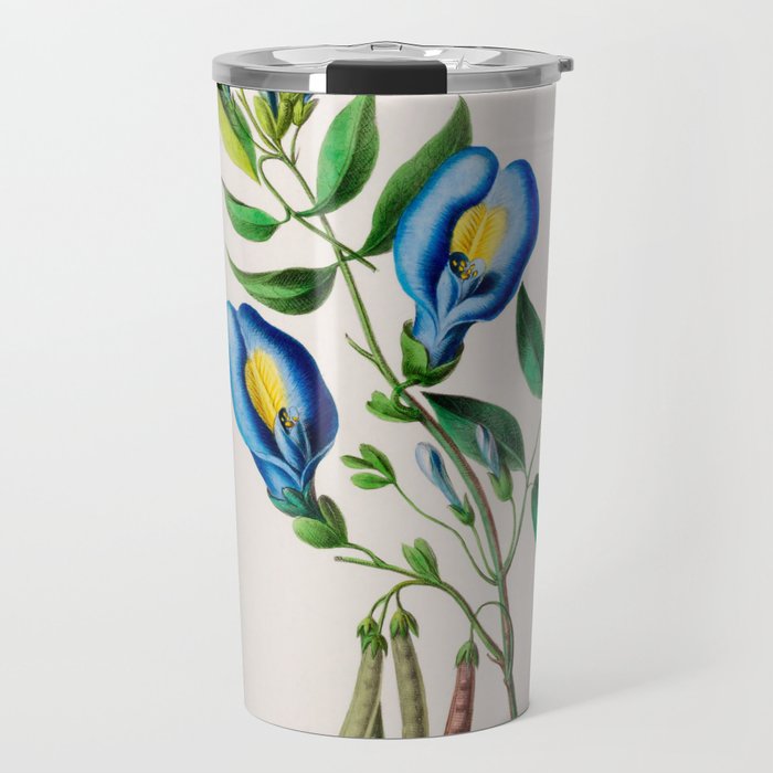 Clitoria from "Flore dâAmÃ©rique" by Ãtienne Denisse, 1840s Travel Mug Gallery Image 1