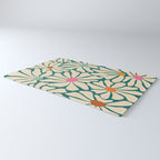 Colors of Joy - Groovy Flowers Green Rug Gallery Image 3