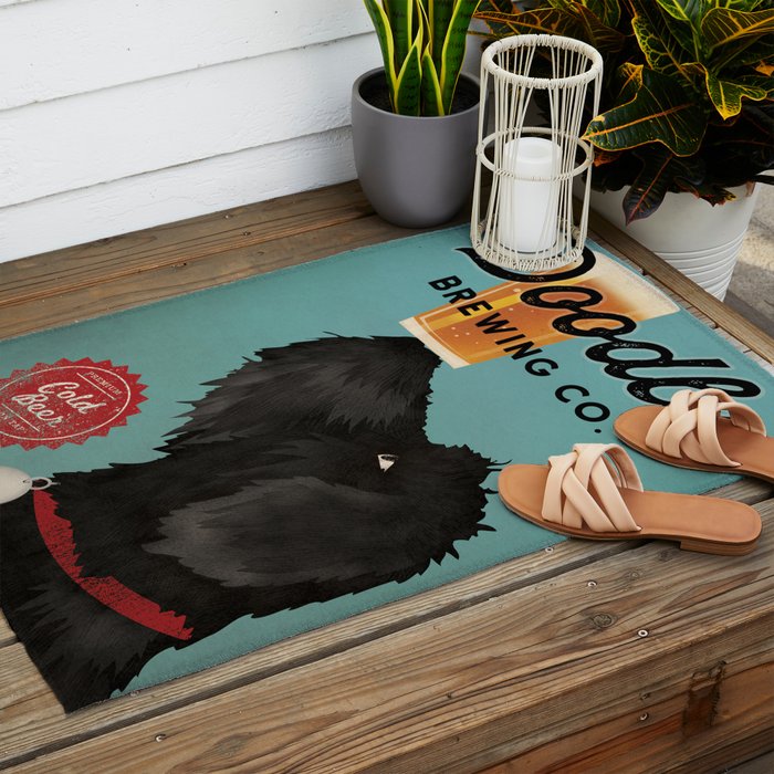 Goldendoodle Labradoodle Beer Outdoor Rug Gallery Image 2