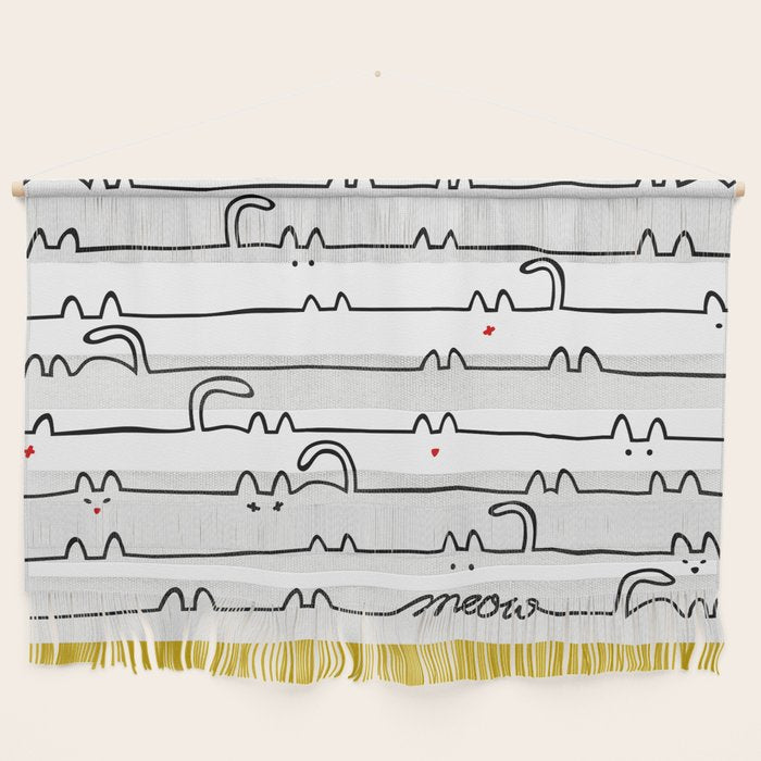 yellow meouw Wall Hanging Gallery Image 1