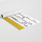 yellow meouw Yoga Mat Gallery Image 2