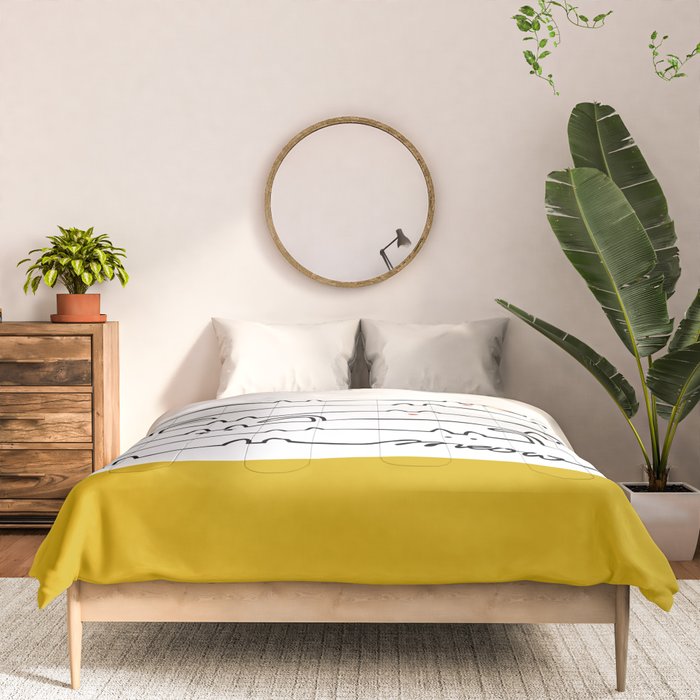 yellow meouw Comforter Gallery Image 3