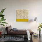 yellow meouw Wood Wall Art Gallery Image 2